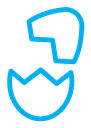 Broken egg icon