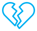Broken heart icon