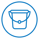 Bucket Pail Color Outline icon