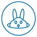 Bunny in hole icon