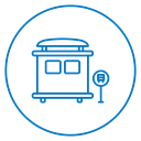 Bus stop shelter ad icon