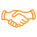 Business agreement handshake icon