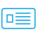 Business Card Text Lines Color Outline icon