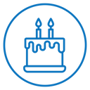 Cake birthday icon