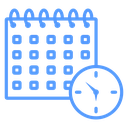 Calendar Grid Clock icon
