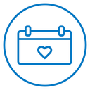 Calendar heart icon