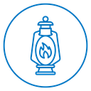 Camping lantern icon