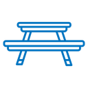 Camping table icon