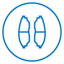 Car brake pad icon