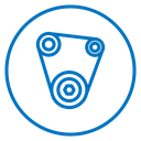 Car fan belt icon