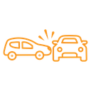 Car side crash icon