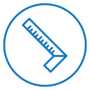 Carpenter ruler icon