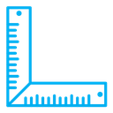 Carpenter ruler icon