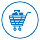 Cart with product icon