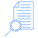 Case Study Magnifier Color Outline icon