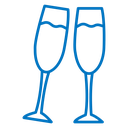 Champagne glasses icon