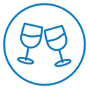 Champagne glasses icon