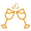 Champagne toast icon