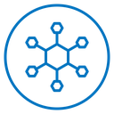Chart connected 2 icon