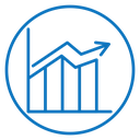 Chart histogram icon