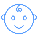 Child Face Curl icon