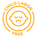 Child Labor Free Stamp Color Outline icon