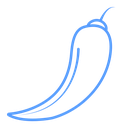 Chilli pepper Color Outline icon