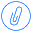 Circled Paperclip icon