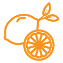 Citrus, lemon, lime, orange, tangerine slice icon