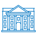 City hall building icon