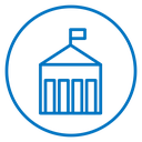 City hall building icon