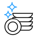 Clean dishes icon