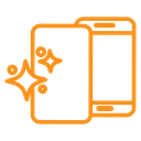 Clean phone glass icon