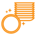 Clean stack plates icon