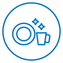 Clean tableware icon