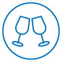 Clinking glasses icon