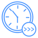 Clock Forward Arrows Color Outline icon