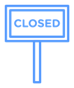 Closed Sign Post Color Outline icon