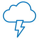 Cloud lightning icon