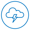 Cloud lightning icon