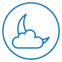 Cloud moon icon