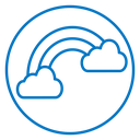 Cloud rainbow icon