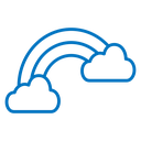 Cloud rainbow icon
