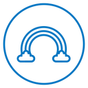 Cloud rainbow icon