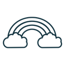 Cloud rainbow icon