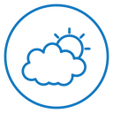 Cloud sun icon
