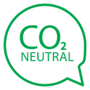 CO2 neutral green stamp icon