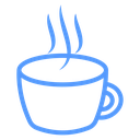 Coffee Cup Steam Color Outline icon