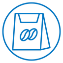 Coffee paper bag icon