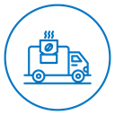 Coffee truck icon